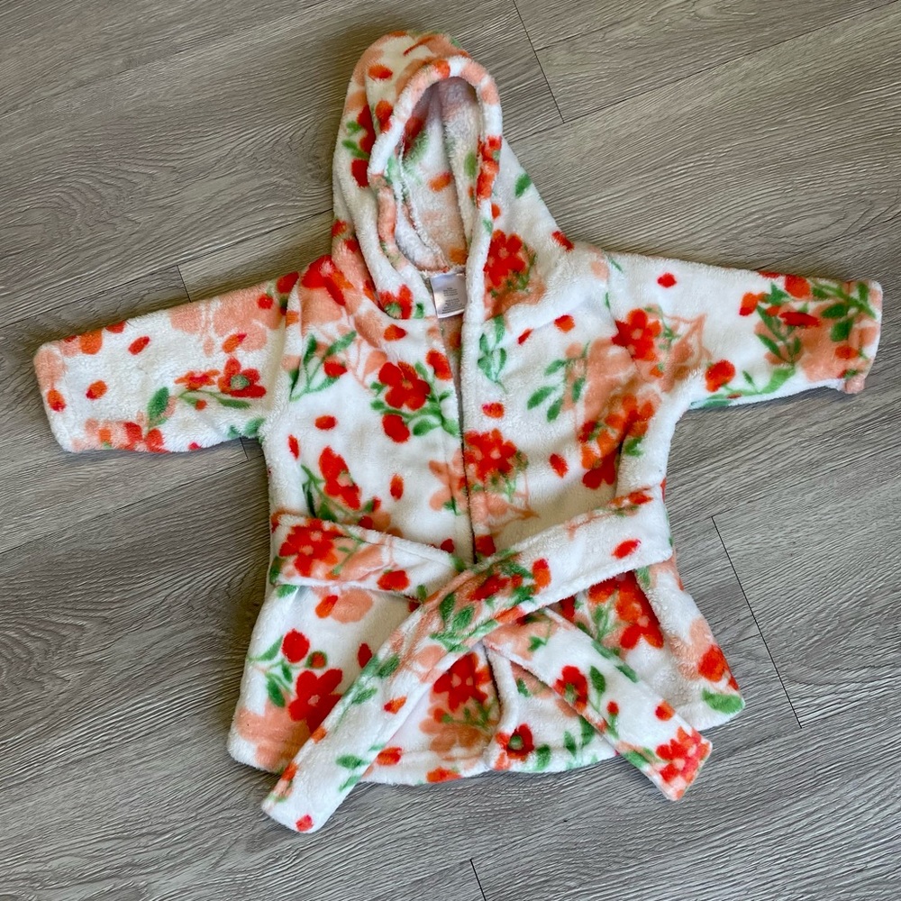 Baby girl bathrobe 0-9m